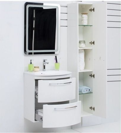 Шкаф-пенал De Aqua Тока 1 35 R белый