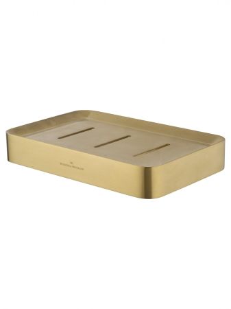 Мыльница с держателем WONZON & WOGHAND LOTTE, Брашированное золото (WW-8324-BG), артикул WW-8324-BG