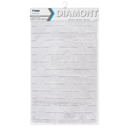 Коврик для ванной комнаты FIXSEN DIAMONT FX-9050K, серый, артикул FX-9050K