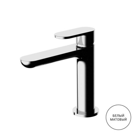 Gattoni H2Omix7000 Смеситель для раковины с донным клапаном, излив 120 мм цвет Bianco Opaco, артикул 7004070BO