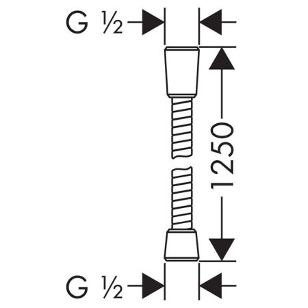 HG Sensoflex Душевой шланг  1,25 м, цвет: хром, артикул 28132000