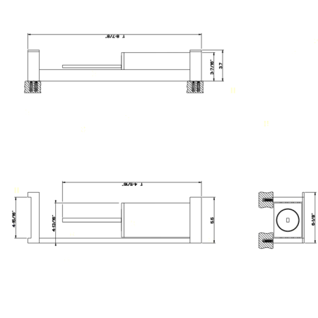 Gessi Rettangolo Стойка с держателем для туалетной бумаги и ершиком, подвесная, цвет: хром/черный, артикул 20868#031