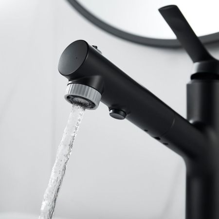Смеситель для раковины многофункциональный Raffine F281H, черный, артикул F281H