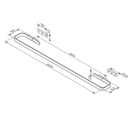 A8F346422 Func Вешалка для полотенец, 60 см, черный, артикул A8F346422