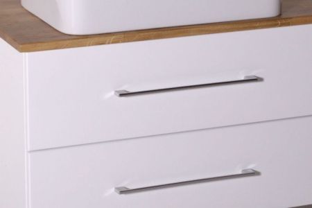 Тумба под раковину ASB-Woodline Санди 80 10881 подвесная Белая Дуб, артикул 10881