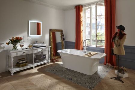 E6D034-00 ванна ELITE отдельностоящая, из мат. Flight, слив-перелив в комплекте /180 x 85/ (белый), артикул E6D034-00