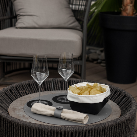 ADJ Корзинка Flora, 20x20xH9 см., цвет: шоколад/капучино, артикул 0040.06/04