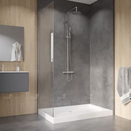 Душевой поддон прямоугольный керамический RGW CR Белый (Глубина 75) (700x1400)