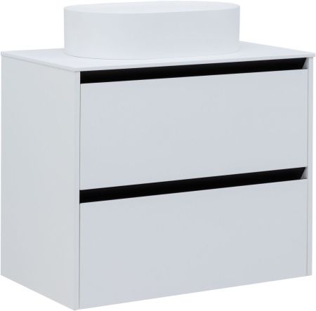 Тумба под раковину Allen Brau Activity 80 1.34004.WM белый матовый/черный браш, артикул 1.34004.WM