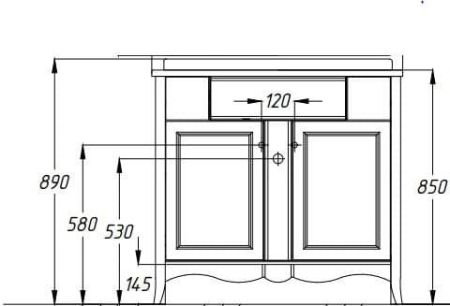 Мебель для ванной Виктория 90 Opadiris Светлый орех