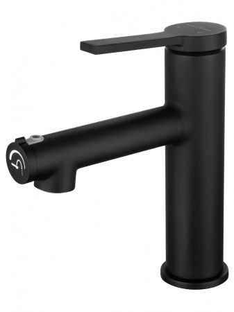 Смеситель для раковины с функцией полоскания WONZON & WOGHAND, Черный матовый (WW-H1017-MB), артикул WW-H1017-MB