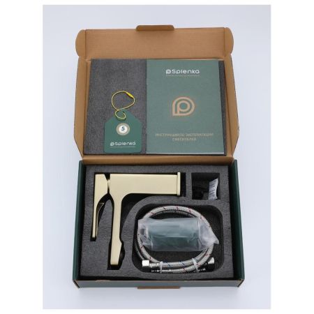 Смеситель для раковины Splenka S55.10.03, золотой сатин, артикул S55.10.03