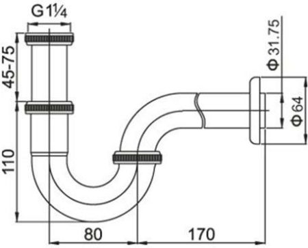 Сифон для раковины Cezares Articoli Vari CZR-STC-03 Золото, артикул CZR-STC-03