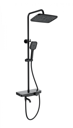 Душевая система с термостатом WONZON & WOGHAND, Черный матовый (WW-B3099-A-MB), артикул WW-B3099-A-MB