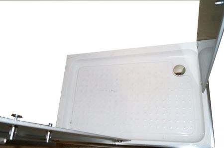 Душевой уголок Parly ZQ121 R 120х195 профиль Полированный алюминиевый стекло матовое