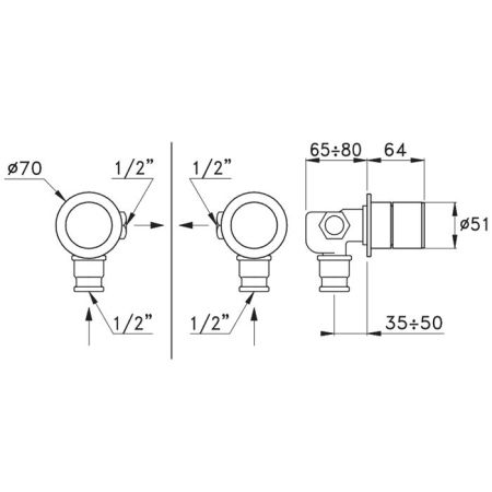 Stella Bamboo Угловой кран 0/152, цвет: хром, артикул BT 01101 CR00