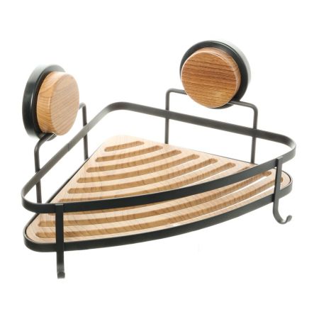 Полка металличеcкая угловая FIXSEN MAGIC  FX-940B-1, черный/коричневый, артикул FX-940B-1