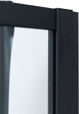 Боковая стенка Aquanet Pleasure Evo 800 AE65-F80-BT профиль черный, прозрачное стекло, артикул AE65-F80-BT