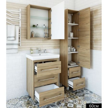 Тумба для раковины Sanflor Ларго 60 С0002106 Швейцарский вяз Тумба для раковины Sanflor Ларго 60 С0002106 Швейцарский вяз