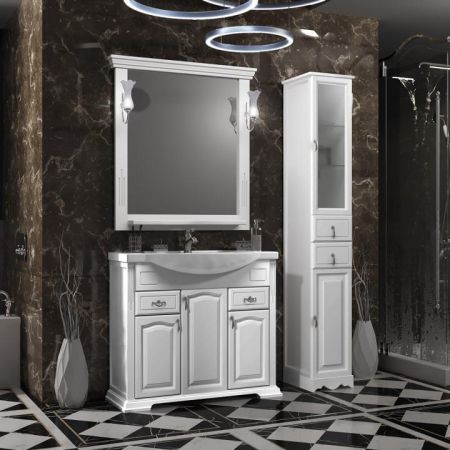 Мебель для ванной Риспекто 95 Opadiris Белый матовый, артикул 