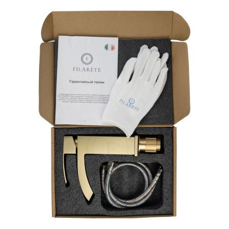 Смеситель для раковины FILARETE Waterfall FL5010MG, матовое золото