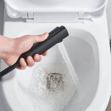 Гигиенический душ со смесителем Shevanik S4105H-1, черный