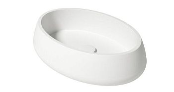 Zenon Elipse, накладная раковина овальной формы, 60х42х15 см, цвет белый матовый
