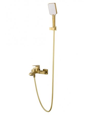 Смеситель для ванны с душем WONZON & WOGHAND FLEX, Брашированное золото (WW-88037072-BG)