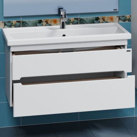 Тумба для умыв. "Лондон-100" 2 ящ, подвес. (ум. Фостер 100), артикул 224040