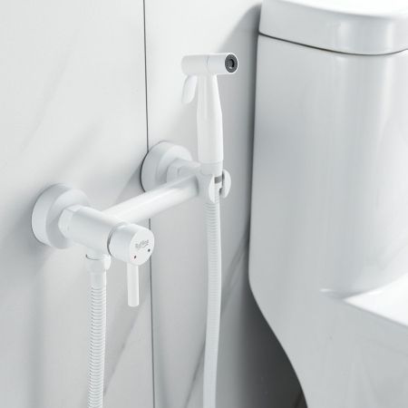 Гигиенический душ со смесителем Raffine F207C, белый