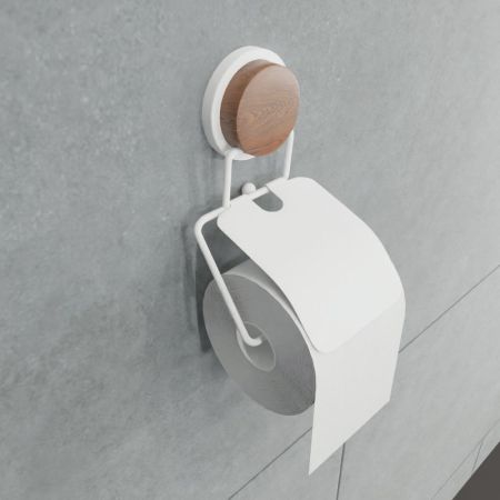 Держатель для туалетной бумаги FIXSEN MAGIC WHITE FX-47010, черный/коричневый, артикул FX-47010