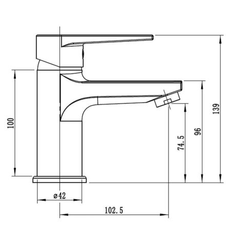 Смеситель для раковины Esko BT26B, черный, артикул BT26B