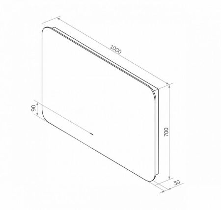 Зеркало с тёплой подсветкой "Ravenna 1000x700" AM-Rav-1000-700-DS-C, артикул AM-Rav-1000-700-DS-C