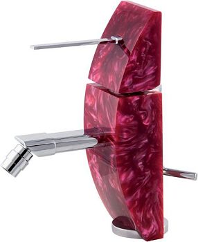 Mariner Eau de Mariner, однорычажный смеситель для биде с донным клапаном, цвет красный