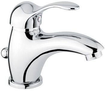 Смеситель Melody с донным клапаном для раковины, цвет хром