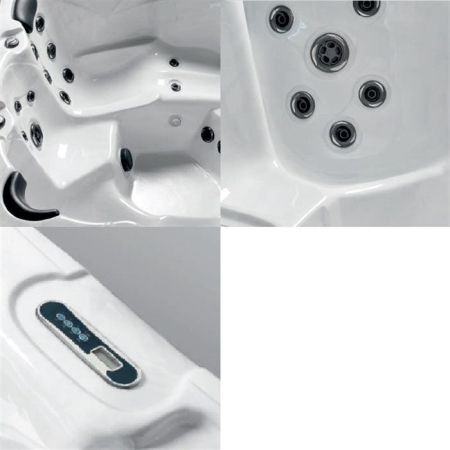 TREESSE PAROS Минибассейн 2010х2010х860 мм., отдельностоящий, с панелями, с крышкой, цвет белый