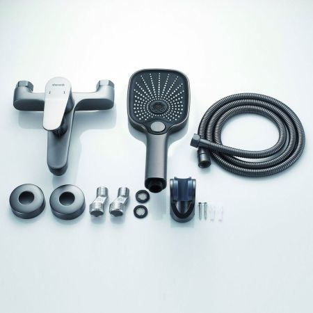 Смеситель для ванны Shevanik S6202T, оружейная сталь, артикул S6202T