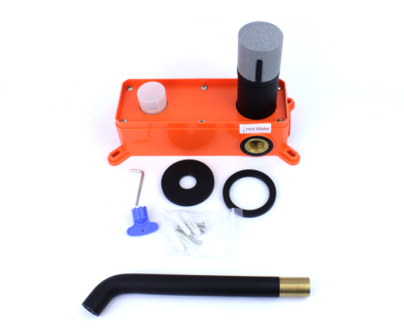 Смеситель для раковины настенный Bronze de Luxe FOCUS 24686BG, черный, артикул 24686BG