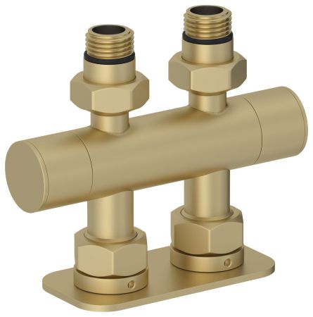 Вентиль 2х1/2" прямой скрытый-скрытый EU50 (Матовая шампань), артикул 022-1417-1234