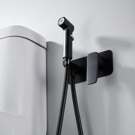 Гигиенический душ со смесителем Shevanik S9905H, черный, артикул S9905H