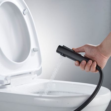 Гигиенический душ со смесителем Shevanik S4305H-1, черный