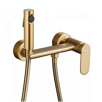 Гигиенический душ со смесителем Haiba HB5516-5, матовое золото