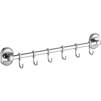 Планка с крючками для полотенец FASHUN A1915-6, хром