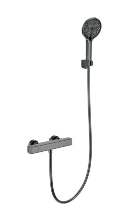 Смеситель для душа с термостатом WONZON & WOGHAND STAY 2, Темный графит (WW-B2016-A-BGG), артикул WW-B2016-A-BGG