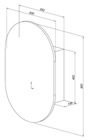 Зеркальный шкаф Aquanet Монте 60 белый, с LED подсветкой, артикул 00344788