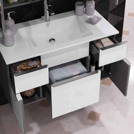 Тумба с раковиной Кристалл 90 Opadiris Белый