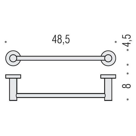 Colombo Plus Полотенцедержатель 48.5 см, цвет: хром, артикул W4910.CR