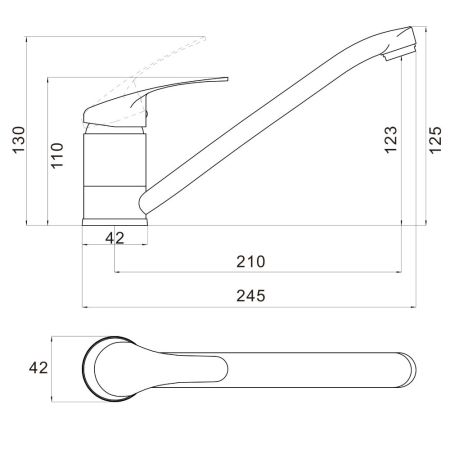 Смеситель для кухни Savol S-T4901-1, хром, артикул S-T4901-1