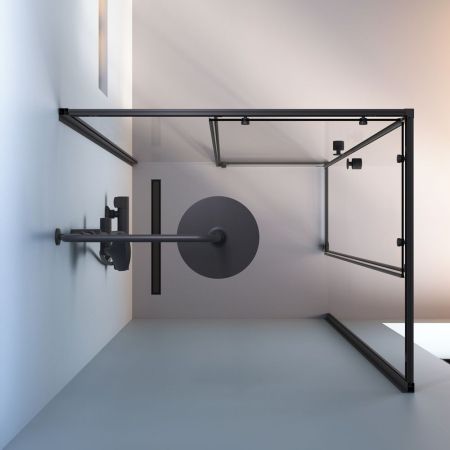 W94G-403-12080-BТ Душевое ограждение X-Joy Square Slide 120х80, черный, прозрачное, артикул W94G-403-12080-BТ