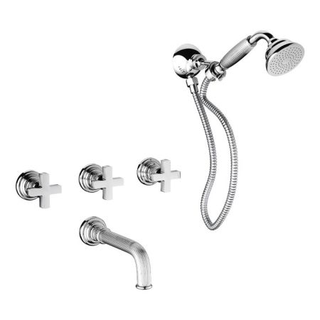 Nicolazzi Pantheon  Смеситель встроенный с изливом 190мм и ручной лейкой,цвет хром